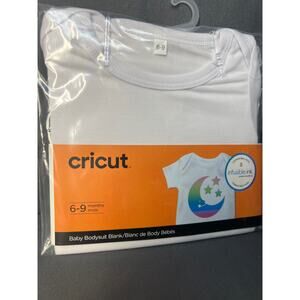 Baby Cricut White Bodysuit Size 6-9 months NIP